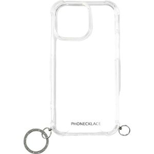 PHONECKLACE �t�H���l�b�N���X �X�g���b�v�p�����O�t���N���A�P�[�X for iPhone 15 Pro Max �V���o�[�`���[�� PN25604i15PM iPhone(����s��)