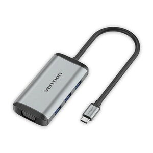 VENTION USB-C to HDMI/VGA/USB3.0x3/PD hbLOXe[V 0.15M ^^Cv O[ TG-8023 p\RӋ@(s)yz