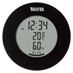 タニタ デジタル温湿度計 丸型デザイン ブラック 22422203 オフィス用品(代引不可)