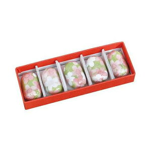 ヤマコー てまひま工房 ちょいと箸休め箸置 重ね桜 5個セット 箱入 ころんとしたお豆のような可愛い箸置きセット yamaco80527