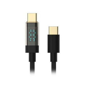 HIDISC PD100W�Ή� ���b�g���[�^�[�t Type-C to C�P�[�u�� �u���b�N HD-WTCC100201BK(����s��)