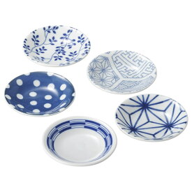 染小紋 小皿5枚揃 雑貨 ホビー インテリア 雑貨 雑貨品