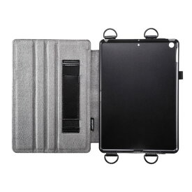 サンワサプライ iPad 10.2インチ スタンド機能付きショルダーベルトケース PDA-IPAD1612BK(代引不可)【送料無料】