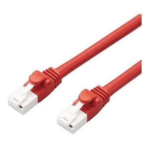 elecom �G���R�� LAN�P�[�u��/CAT6A�Ή�/EU RoHS�w�ߏ���/�ܐ܂�h�~/�ȈՃp�b�P�[�W�d�l/1m/������/���b�h LD-GPAT/RD1/RS(����s��)�y���[���֔z���z�y���������z