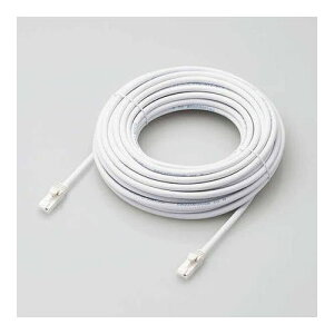elecom �G���R�� LAN�P�[�u��/CAT6A�Ή�/EU RoHS�w�ߏ���/�ܐ܂�h�~/�ȈՃp�b�P�[�W�d�l/15m/������/�z���C�g LD-GPAT/WH15/RS(����s��)�y���������z