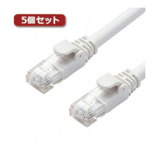 5�Z�b�g�G���R�� LAN�P�[�u��/CAT6A/�X�^���_�[�h/7m/�z���C�g LD-GPA/WH7X5(����s��)�y���������z