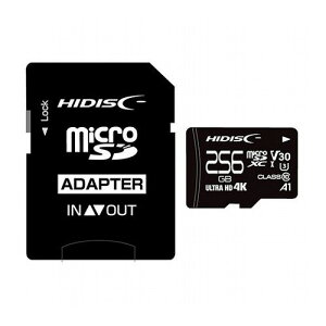 HIDISC microSDXCJ[h 256GB CLASS10 UHS-I Speed class3, A1Ή HDMCSDX256GCL10V30(s)y[֔zzyz