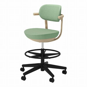 コクヨ 【メーカー直送】カジュアルチェア パロ ハイタイプ 背クッションタイプ ハイタイプ 本体ソフトベージュ ブラック脚 背座同色 C07-B21CU-1K2J2J1 フローリング用 オパールグリーン・オパ