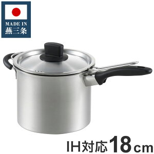 丸山技研 日本製 燕三条 ミニパスタポット 18cm ストレーナー付 SE-08 創燕 IH対応 ガス火OK パスタ鍋 ステンレス鍋 国産(代引不可)【送料無料】