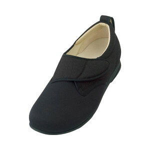 介護靴 施設・院内用 ウィングストレッチ 1102 片足 徳武産業 あゆみシリーズ /M (22.0〜22.5cm) 黒 左足