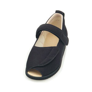 介護靴 施設・院内用 オープンマジック2 3E 1015 片足 徳武産業 あゆみシリーズ /LL (24.0〜24.5cm) ブラック 右足