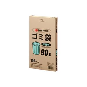（まとめ）ジョインテックス ゴミ袋 HD 半透明 90L 100枚 N045J-90 評判