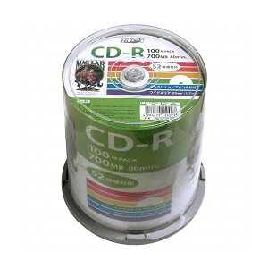 (�܂Ƃ�)HI DISC CD-R 700MB 100���X�s���h�� �f�[�^�p 52�{���Ή� �����C�h�v�����^�u�� HDCR80GP100�y×2�Z�b�g�z