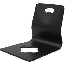 座椅子 パーソナルチェア 高さ43cm 4個セット ブラック 穴あき 背もたれ付き 和座イス リビング 和室 和風 来客 飲食店 (代引不可)