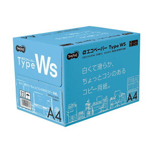 (まとめ)TANOSEE αエコペーパータイプWS 白くて滑らか、ちょっとコシのあるコピー用紙。 A4 1箱(2500枚:500枚×5冊) 【×3セット】 (代引不可)