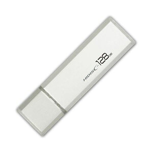 HIDISC USB 3.0 �t���b�V���h���C�u 128GB �V���o�[ �L���b�v�� HDUF114C128G3 (����s��)