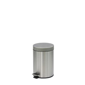 ペダル式 ダストボックス/蓋付きゴミ箱 【3L】 ステンレス製 〔店舗 オフィス お店 施設〕 (代引不可)