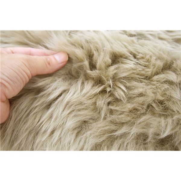 ニュージーランド産 天然ムートンの1.5匹 ラグマット 表面：羊毛皮100 