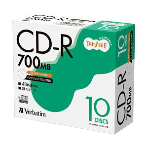 (܂Ƃ) TANOSEE o[xC^ f[^pCD-R 700MB 48{ zCgChv^u 5mmXP[X SR80FPW10T2 1pbN(10) y×5Zbgz