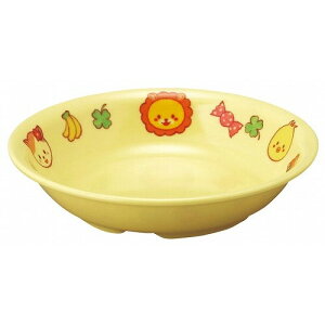 メラミン子供食器 みんなともだち 深皿 YME-1 イエロー(代引不可)【送料無料】