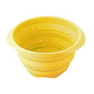 河西 シリコンおりたたみ水切りボウル イエロー ABCA502