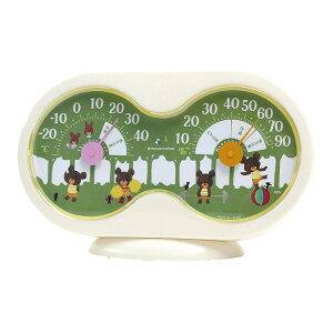 くまのがっこう温・湿度計(楕円二連型)TM-2789エンペックス気象計4961386278901(代引不可)