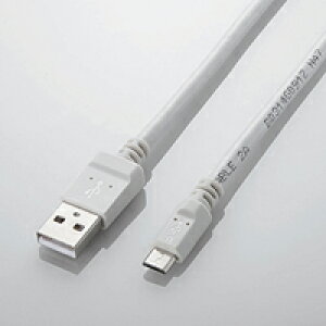 ELECOM �G���R�� 2A�Ή�microUSB�P�[�u�� MPA-AMB2U12WH