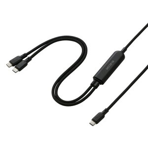 USB-C �[�d�P�[�u�� USB Type-C ��� 2in1 140W PD�}���[�d 2�䓯���[�d 1�{2�� �i�C�������b�V�� 1.2m �X�}�z/�^�u���b�g/�m�[�gPC�Ή� �u���b�N U2C-CCCA12BK(����s��)�y���������z