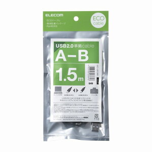 �G���R�� �G�RUSB2.0�P�[�u��/A-B�^�C�v/�G�R/1.5m/�u���b�N U2C-JB15BK(����s��)�y���[���ցi�l�R�|�X�j�z�y���������z