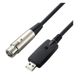 GR ELECOM I[fBIC^[tF[X }CNP[u USB-XLR 3m yp  DH-XLRU30BK(s)yzy[ցilR|Xjz
