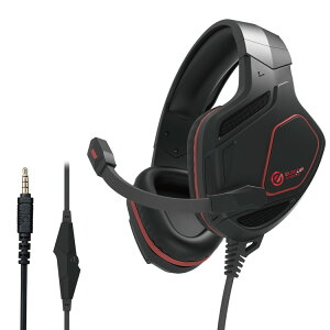 �Q�[�~���O�w�b�h�Z�b�g �L�� 50mm�h���C�o ���ˏグ�~���[�g �ϊ��P�[�u���t �}�C�N�t 4�� ��3.5mm 3��×2 HS-G50BK(����s��)�y���������z