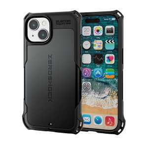 GR ELECOM iPhone 15 p P[X nCubh Jo[ Ռz JYی݌v Xgbvz[t tBt ZEROSHOCK ubN PM-A23AZEROBK(s)yz