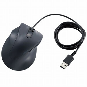 エレコム 有線 マウス 静音 5ボタン 左手専用 Windows 11 10 mac Chrome 対応 抗菌 Sサイズ 小型 EX-G ブラック ペリフェラル マウス M-XGS31UBSKBK(代引不可)【送料無料】