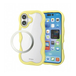 �G���R�� ELECOM iPhone 17 �P�[�X �n�C�u���b�h �Ռ��z�� ���C�z���Ή����^���X�e�b�J�[�t �X�g���b�v�z�[���t �X�g���b�v�z�[���V�[�g�t �w�ʃN���A Grippy �C�G���[ PM-A25AFCWAVEYE(����s��)�y��