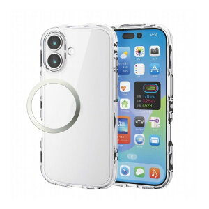 �G���R�� ELECOM iPhone 17 �P�[�X �n�C�u���b�h �Ռ��z�� �y�� ���^ ���C�z���Ή����^���X�e�b�J�[�t �X�g���b�v�z�[���t �X�g���b�v�z�[���V�[�g�t TOUGH SLIM LITE �N���A PM-A25ATSLACR(����s��)�y��