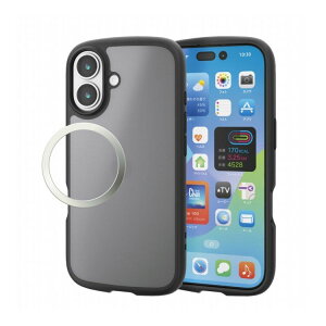 �G���R�� ELECOM iPhone 17 �P�[�X �n�C�u���b�h �Ռ��z�� �y�� ���^ ���C�z���Ή����^���X�e�b�J�[�t �X�g���b�v�z�[���t �X�g���b�v�z�[���V�[�g�t �}�b�g�u���b�N PM-A25ATSLFCBKM(����s��)�y��