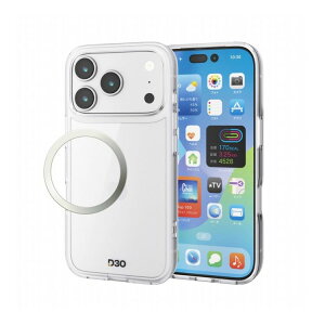 エレコム ELECOM iPhone 17 Pro ケース ハイブリッド D3O(R) 超衝撃保護 磁気吸着対応メタルステッカー付 ストラップホール付 クリア PM-A25CD3OTCR(代引不可)【メール便配送】【送料無料】