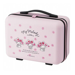 マイメロディ 水彩コスメ ハード キャリーオン ケース ミニ スーツケース トランクケース 機内持ち込み 旅行 トラベル ポケット付き 固定ベルト 底足付き Wファスナー TCOC15 スケーター Skater