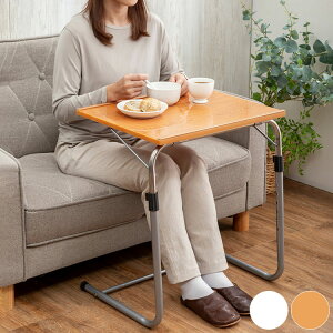 折りたたみテーブル 高さ調節 天板角度調節 折りたたみ デスク 収納式 サイドテーブル テレワーク リモートワーク 机 小さい コンパクト 一人用 折り畳み 折りたたみデスク(代引不可)【送料