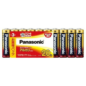 パナソニック アルカリ電池単3*20P LR6XJ20SW(代引不可)【送料無料】