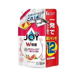 【単品4個セット】 除菌ジョイコンパクトぜい沢グレープフルーツの香り詰替超ジャンボサイズ P&Gジャパン(代引不可)【送料無料】
