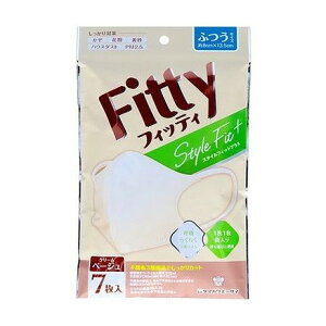 【単品4個セット】 フィッティスタイルフィットプラス立体7枚ふつうクリームベージュ 玉川衛材(代引不可)
