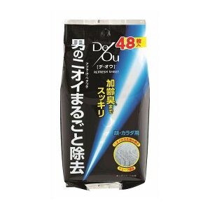 【単品11個セット】 ロート製薬 デ・オウ リフレッシュシート 48枚入り(代引不可)【送料無料】