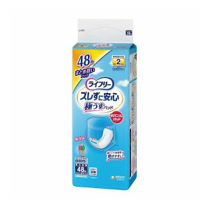 【単品5個セット】 ユニ・チャーム ライフリーズレずに安心うす型紙パンツ専用尿とりパッド2回48枚(代引不可)【送料無料】