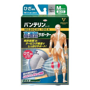 【単品7個セット】 興和 バンテリン高通気サポーター ひざふつう シルバーグレー(代引不可)【送料無料】