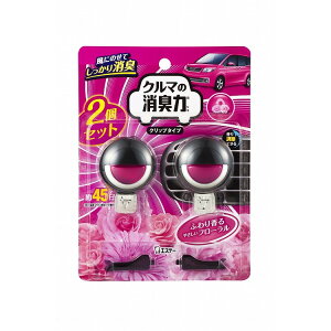 【単品7個セット】クルマの消臭力 クリップタイプ2P フローラル エステー(代引不可)【送料無料】