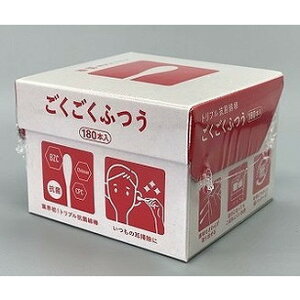 【単品18個セット】トリプル抗菌綿棒ごくごくふつう180本入 平和メディク(代引不可)【送料無料】