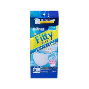 【単品6個セット】 フィッティ耳ゴムふわり30枚ホワイトふつう 玉川衛材株式会社(代引不可)【送料無料】