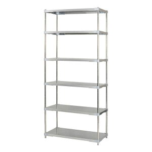 【※法人様限定販売】【燕三条製】 PROFACE SUS304ステンレスソリッドシェルフ6段 460×900×2100 SUS304ステンレスポール スチールラック スチールシェルフ ラック キッチンラック レンジラック(代