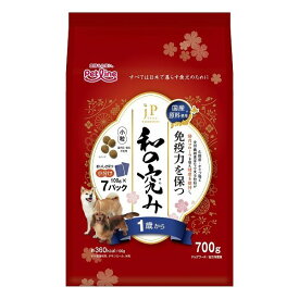 【2個セット】 ペットライン JPスタイル和の究み 小粒 1歳から 700g (100g×7)【送料無料】